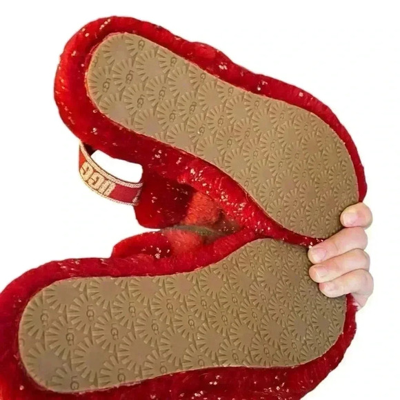 UGG Fluff-Yeah Metallic Sparkle Multi - Picture 4 of 8